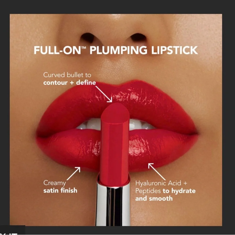 Buxom ROSE BUBBLES plumping satin Full-On Lipstick